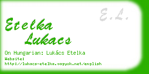 etelka lukacs business card