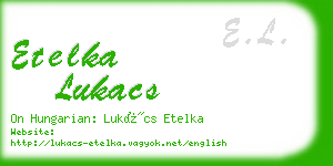 etelka lukacs business card